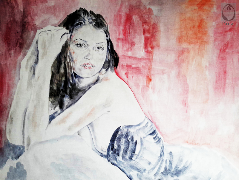 oil on paper - olio su carta di Piro